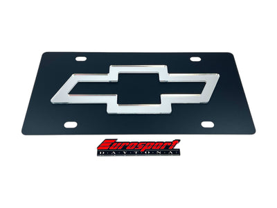 Chevrolet Mirror Bowtie Carbon Steel License Plate