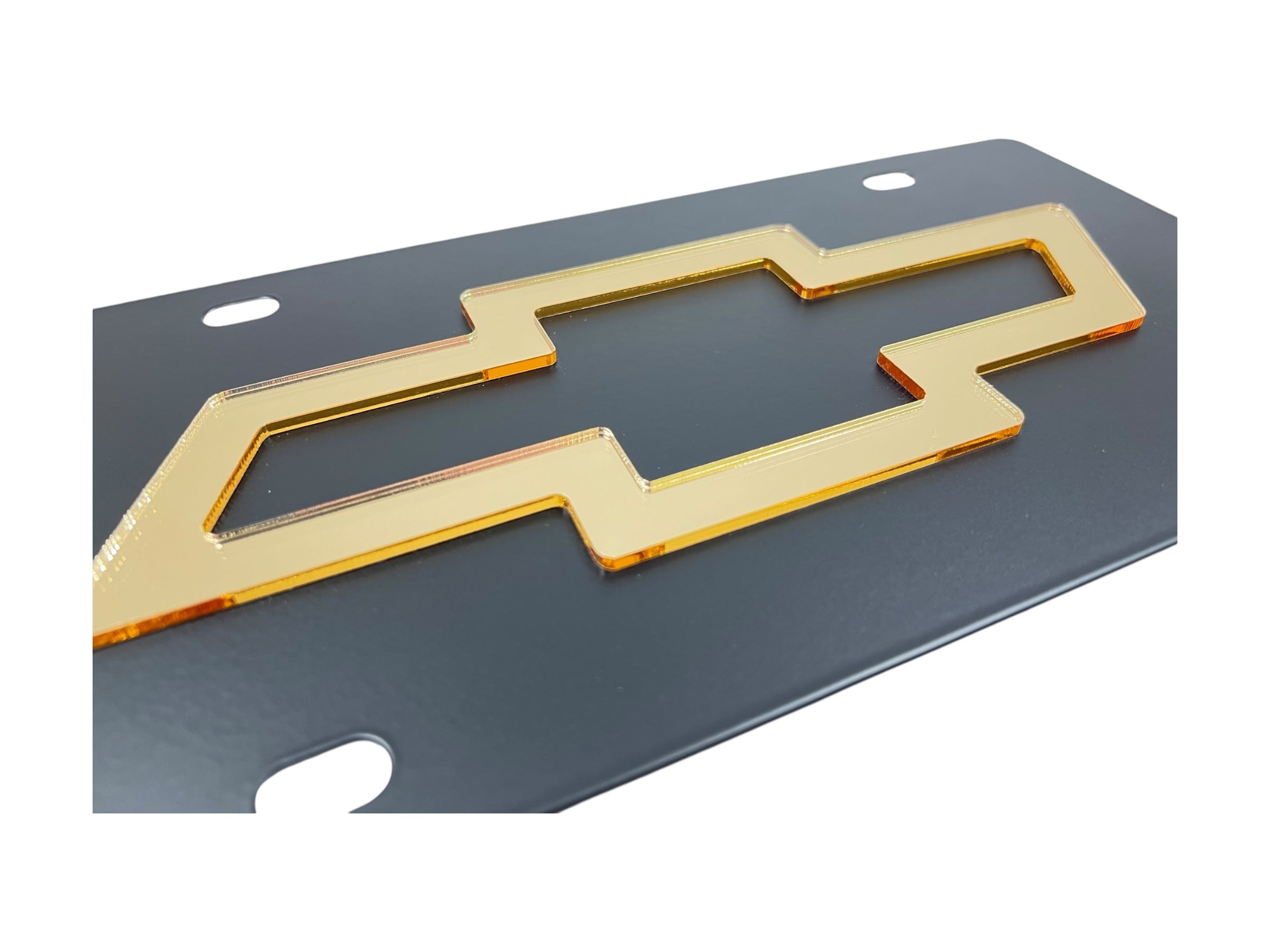 Chevrolet Bowtie Carbon Steel license Plate