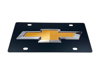 Chevrolet Bowtie Carbon Steel License Plate