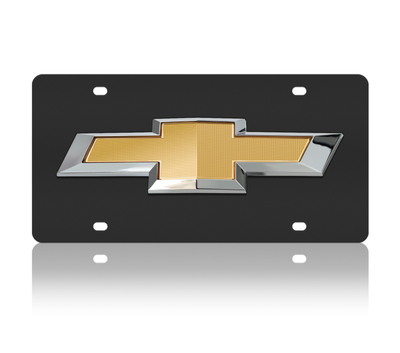 Chevrolet Bowtie Carbon Steel License Plate