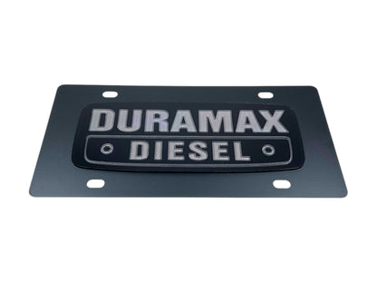 Duramax Diesel Blacked Out Carbon Steel License Plate