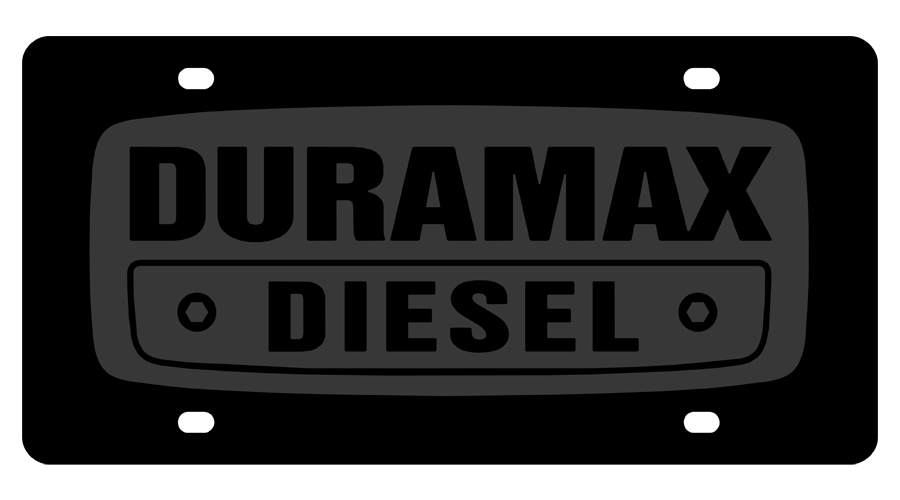 Duramax Diesel Blacked Out Carbon Steel License Plate