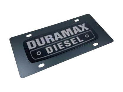 Duramax Diesel Blacked Out Carbon Steel License Plate