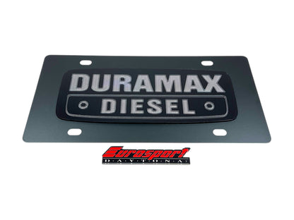 Duramax Diesel Blacked Out Carbon Steel License Plate