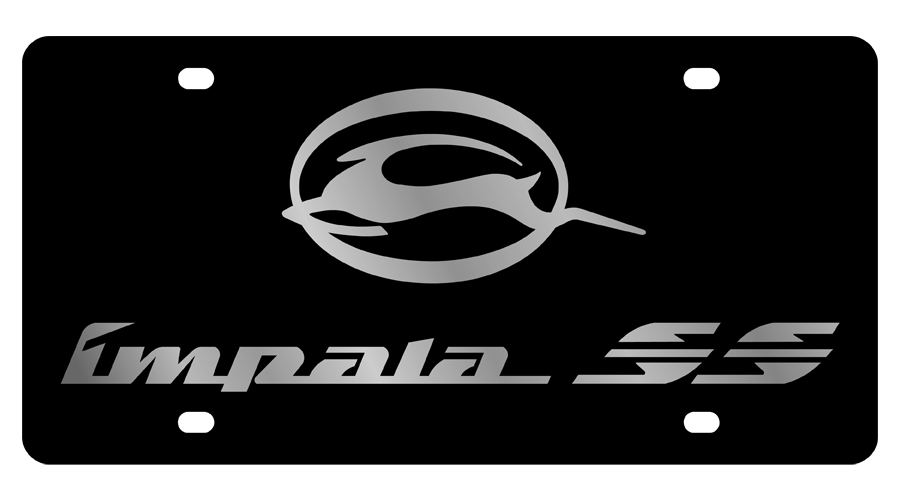 a black and silver logo with the word impala sss