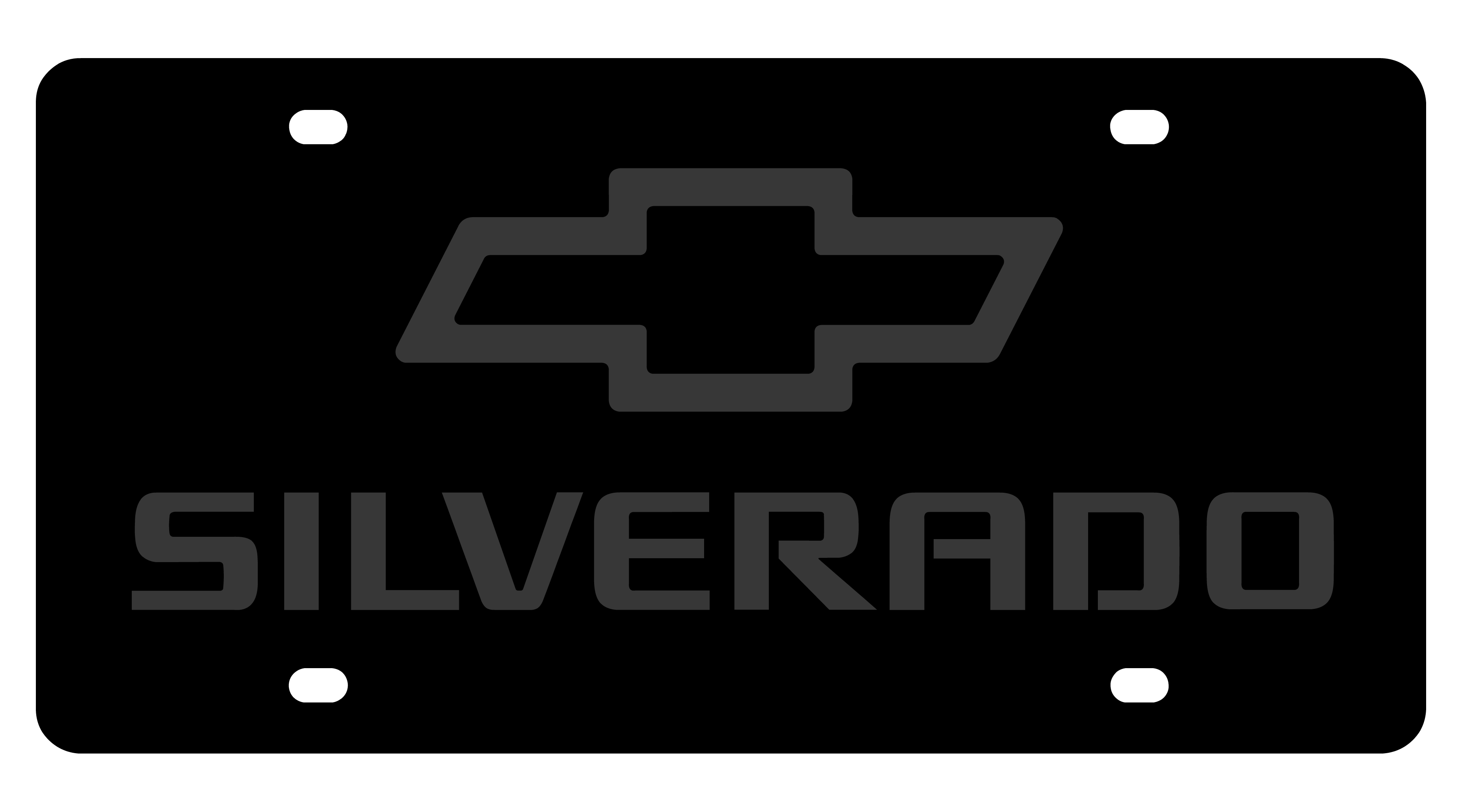 Chevrolet Silverado Carbon Steel License Plate