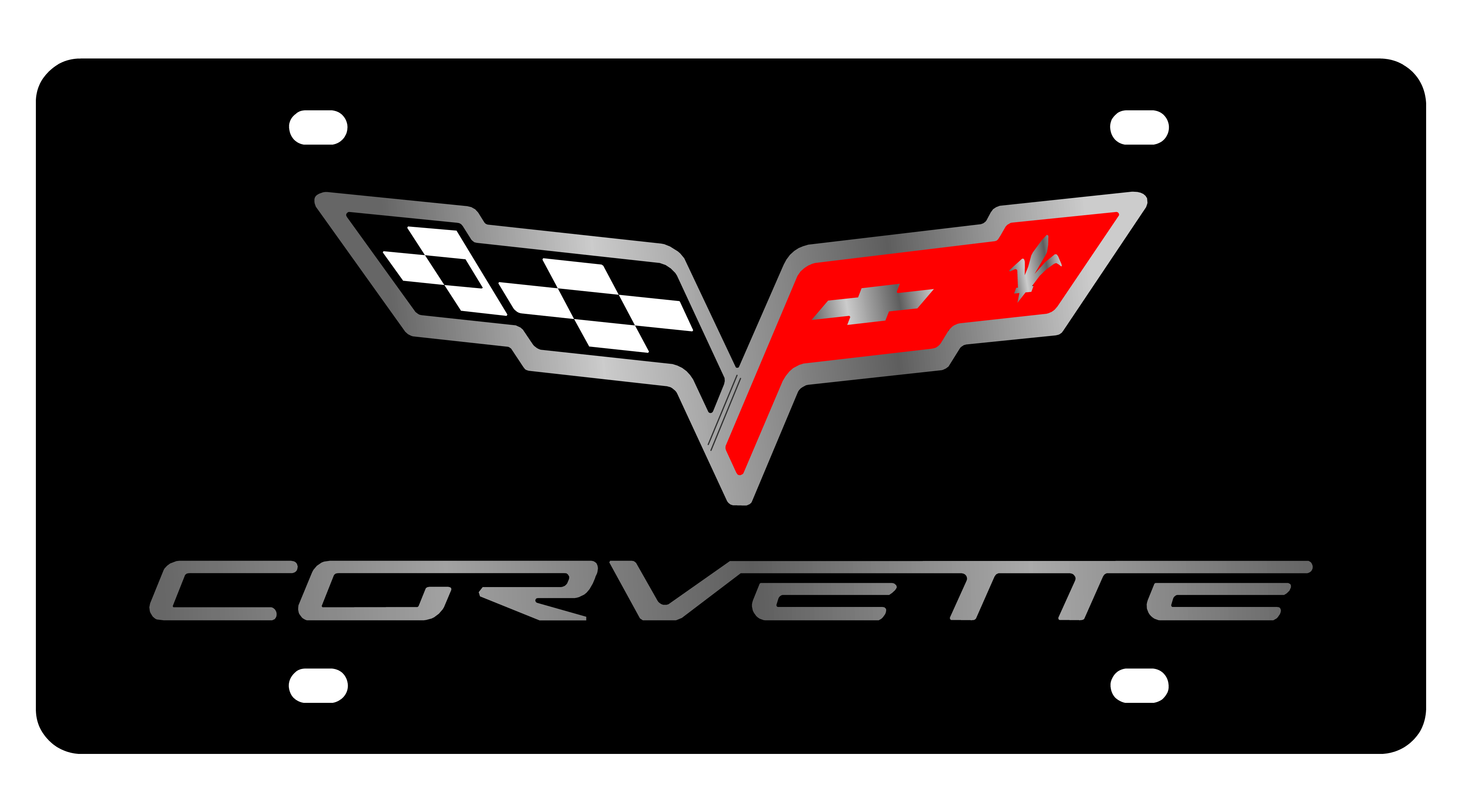 Chevrolet Corvette C6 Carbon Steel license Plate