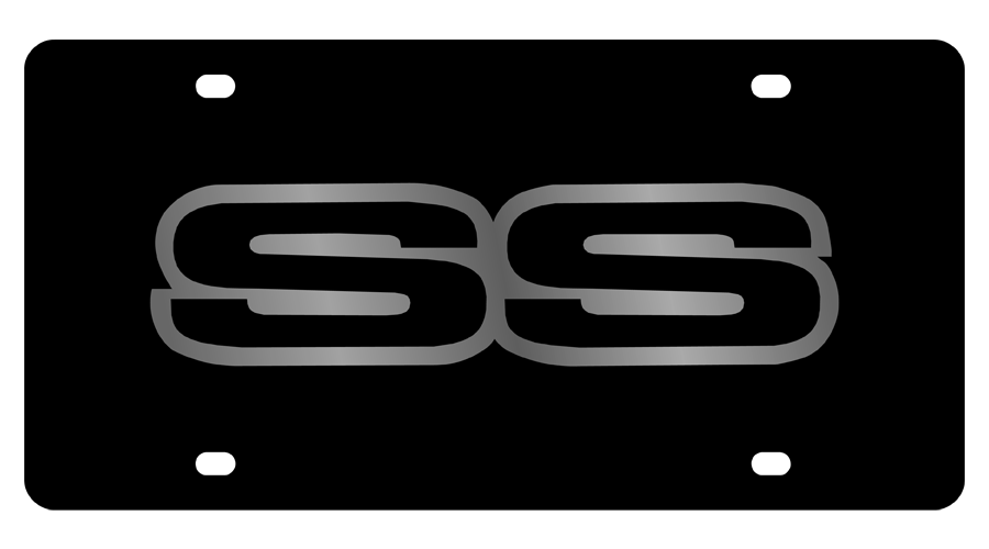 Chevrolet SS Retro Carbon Steel License Plate