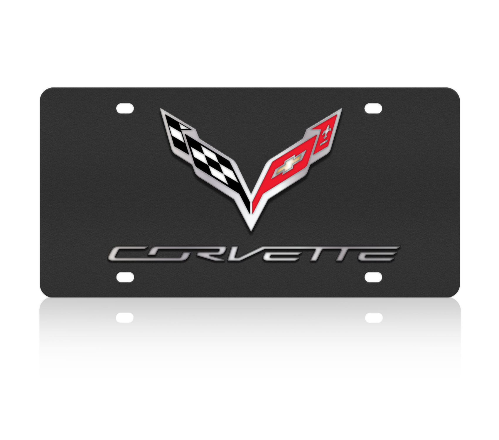 Chevrolet Corvette C7 Carbon Steel License Plate