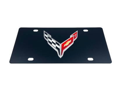 Chevrolet Corvette C8 Carbon Steel License Plate