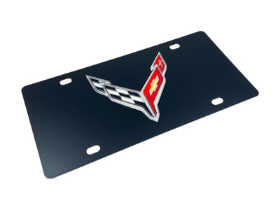 Chevrolet Corvette C8 Carbon Steel License Plate