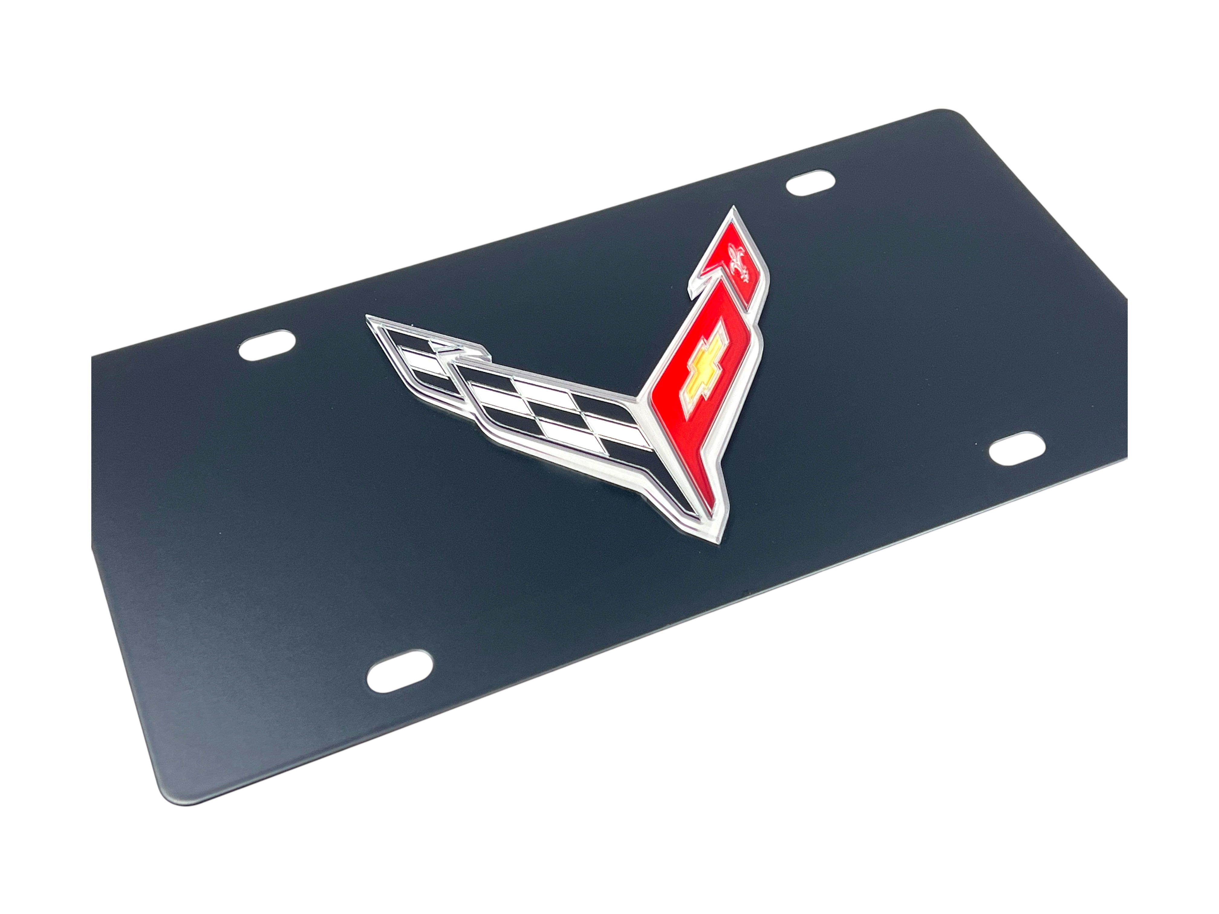 Chevrolet Corvette C8 Carbon Steel License Plate
