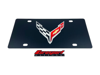 Chevrolet Corvette C8 Carbon Steel License Plate