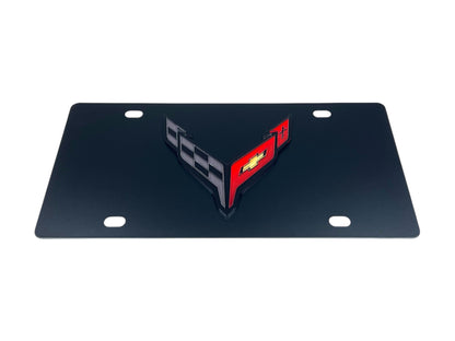 Chevrolet Corvette C8 Carbon Steel License Plate