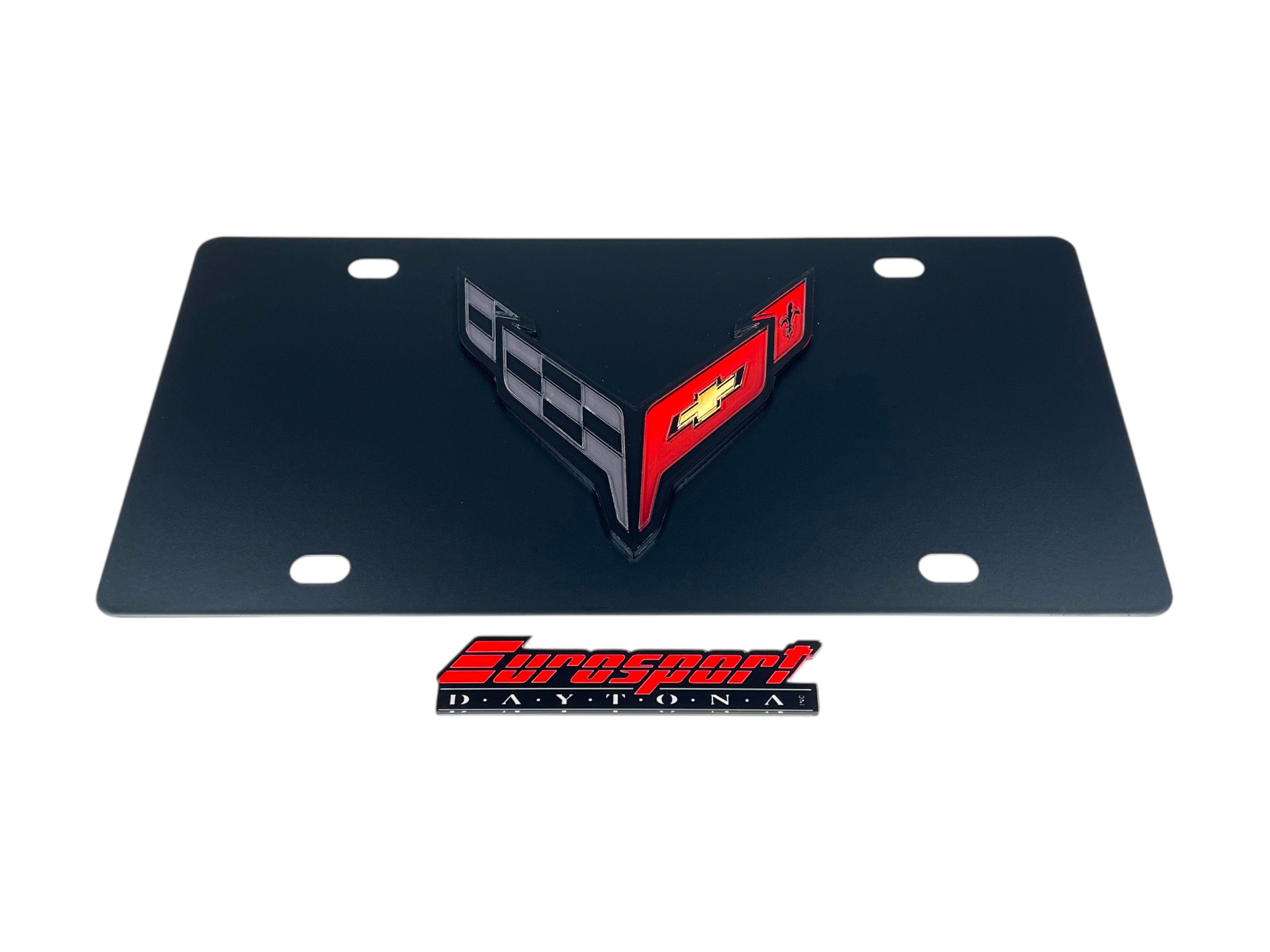 Chevrolet Corvette C8 Carbon Steel License Plate