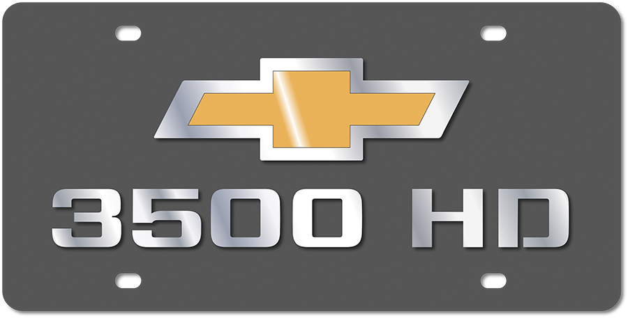 Chevrolet 3500 HD Carbon Steel License Plate
