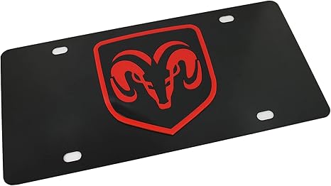 Ram Carbon Steel License Plate