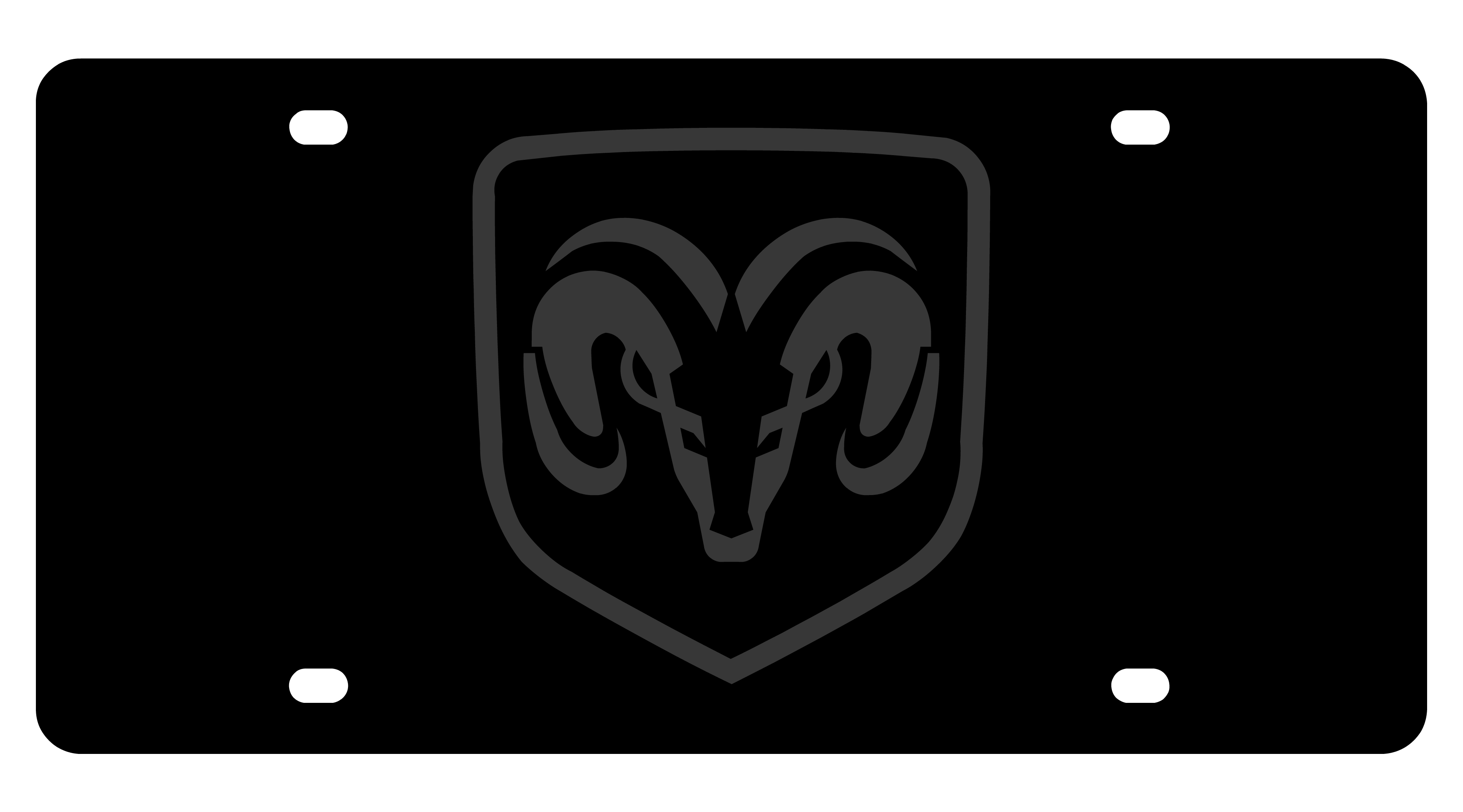 a ram emblem on a black background