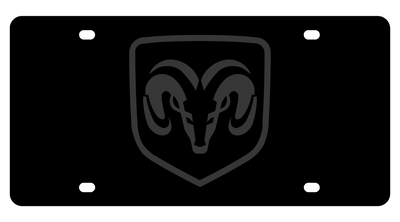 a ram emblem on a black background