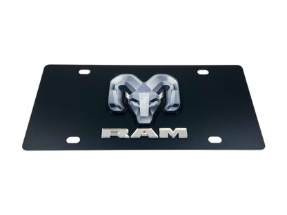 Ram Carbon Steel License Plate