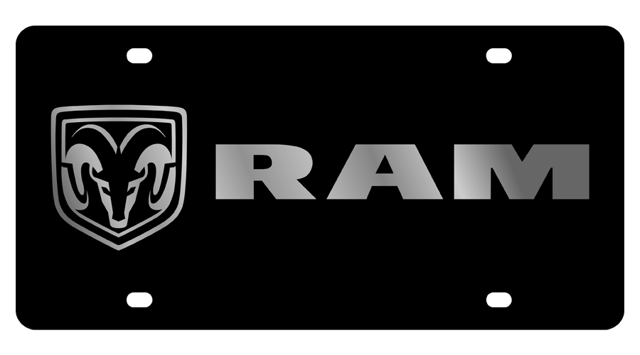 Ram Carbon Steel License Plate