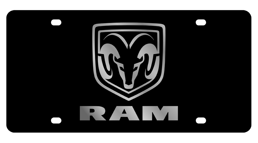 Ram Carbon Steel License Plate