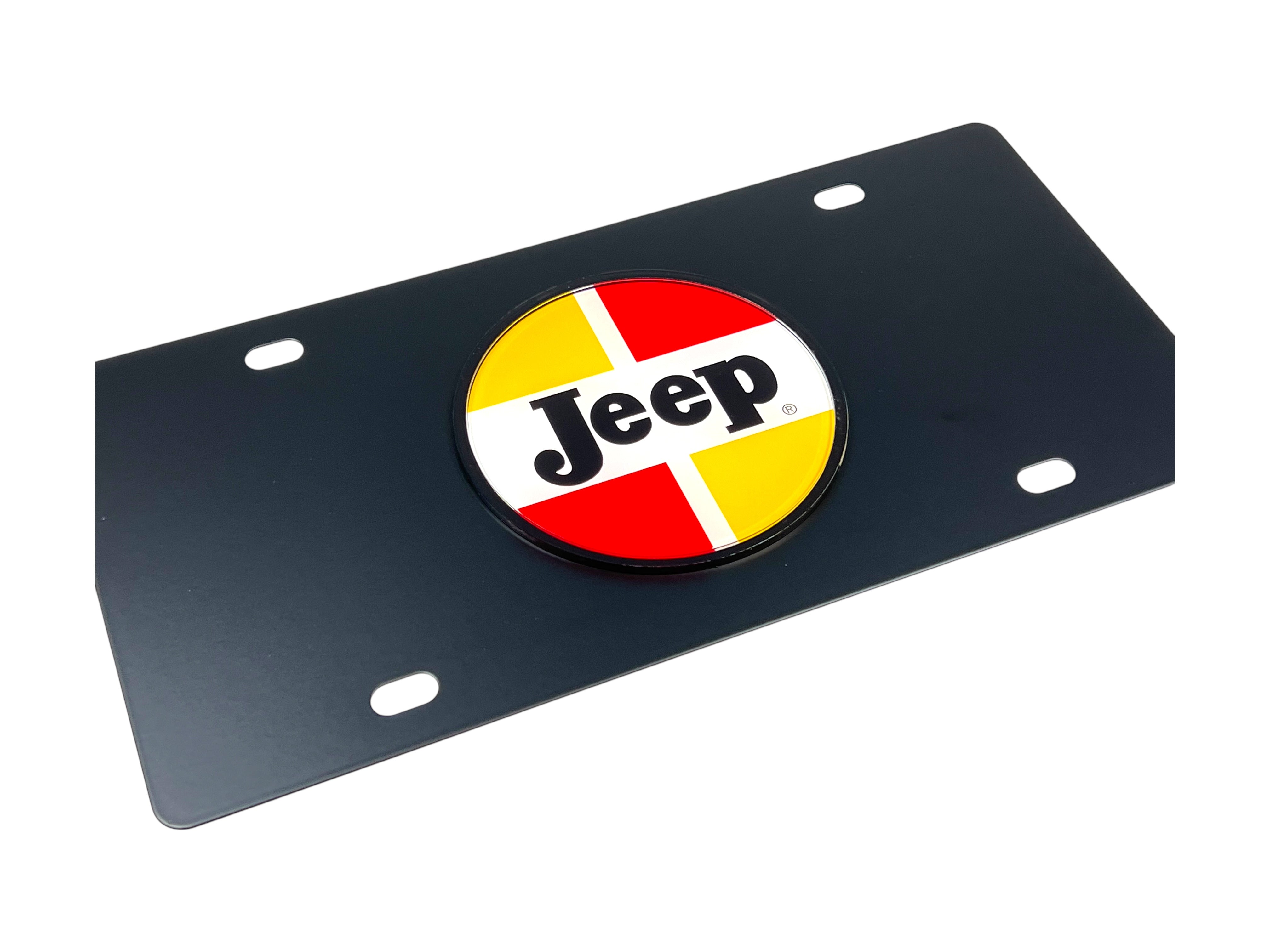 1963-1970 Jeep Classic Logo Carbon Steel License Plate