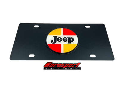 1963-1970 Jeep Classic Logo Carbon Steel License Plate