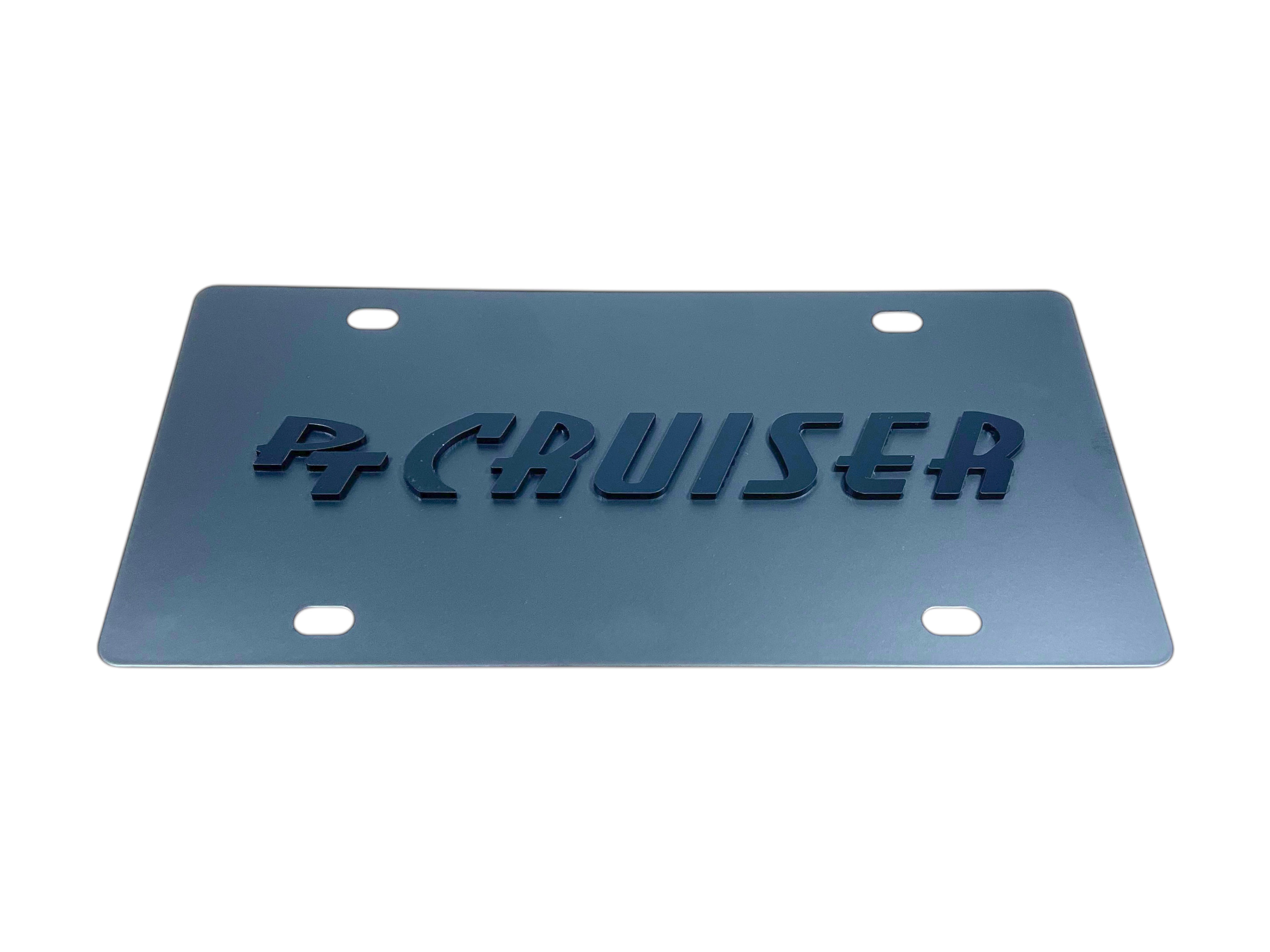 Chrysler PT Cruiser Blacked Out Carbon Steel License Plate