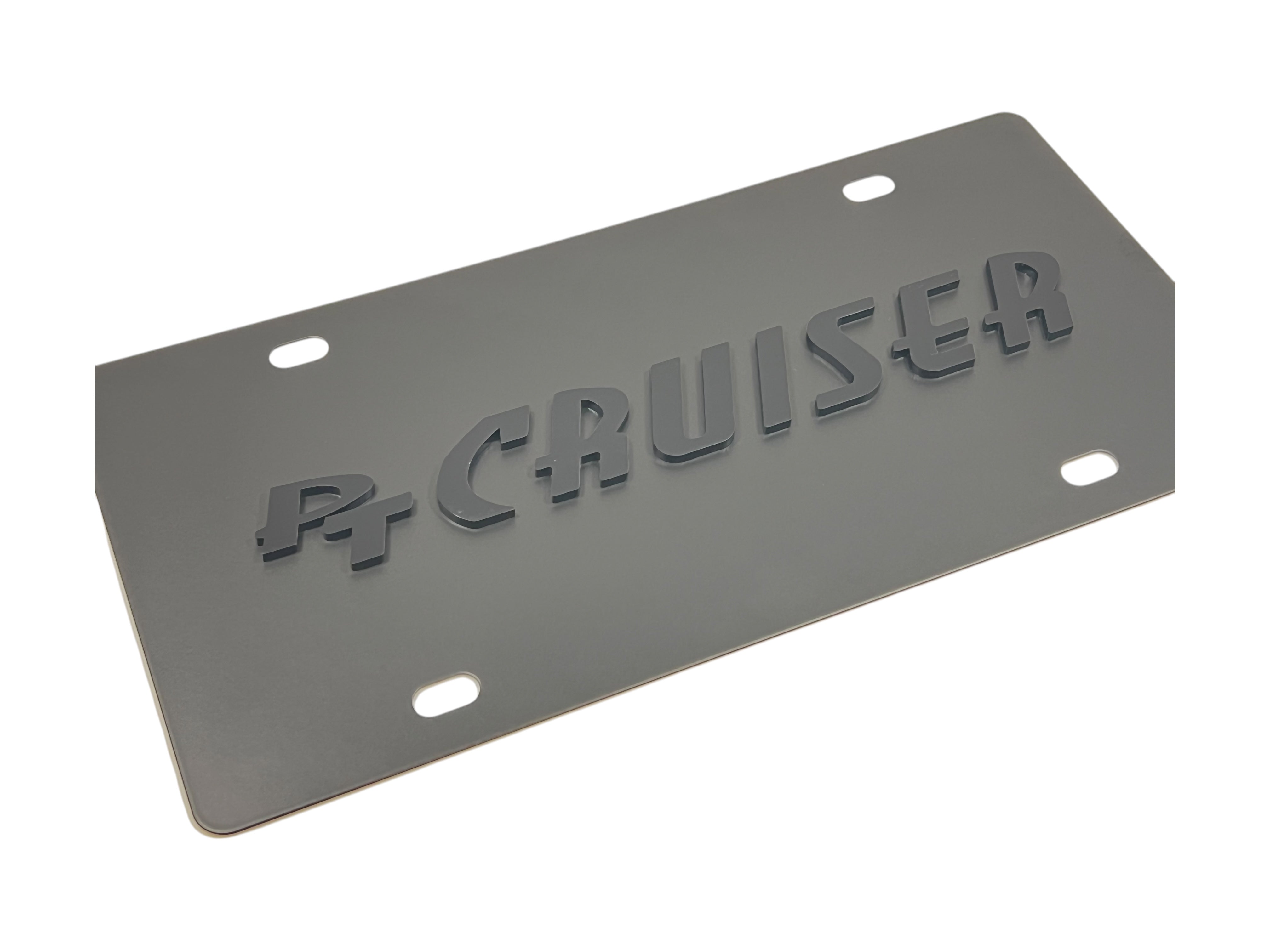 Chrysler PT Cruiser Blacked Out Carbon Steel License Plate