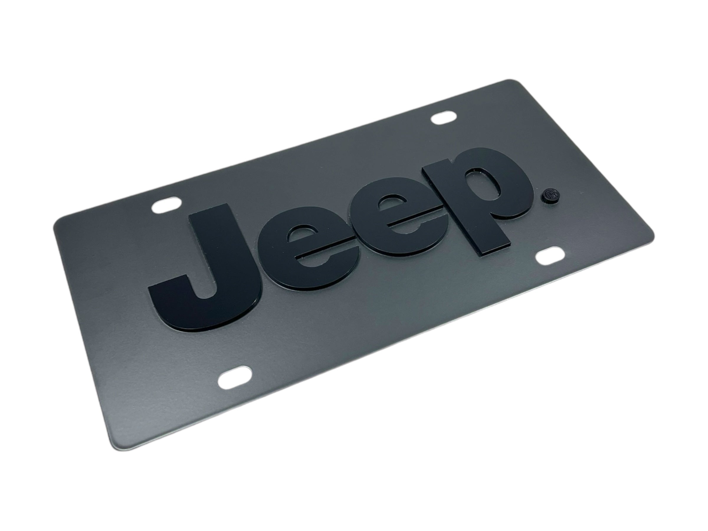 a jeep license plate with the word jeep on it