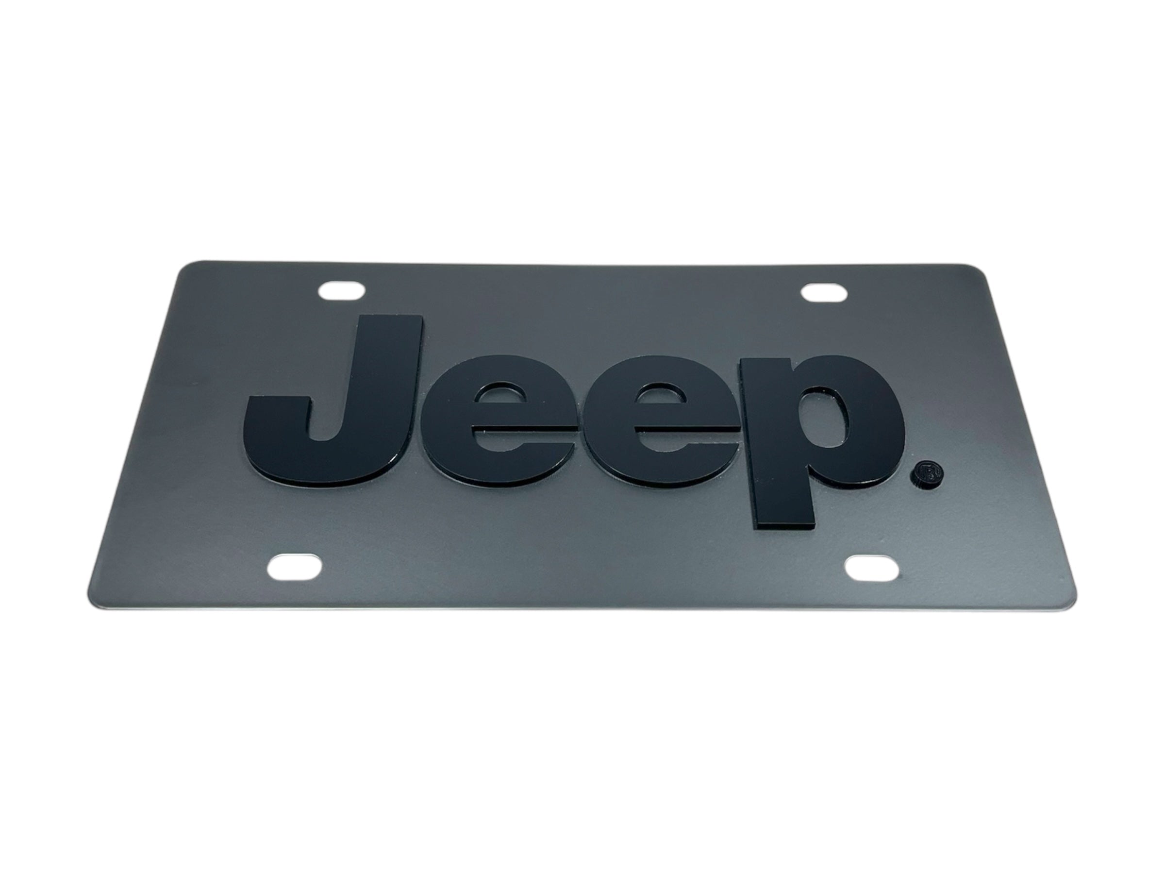 a jeep license plate with the word jeep on it