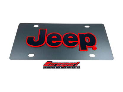 Jeep Carbon Steel License Plate