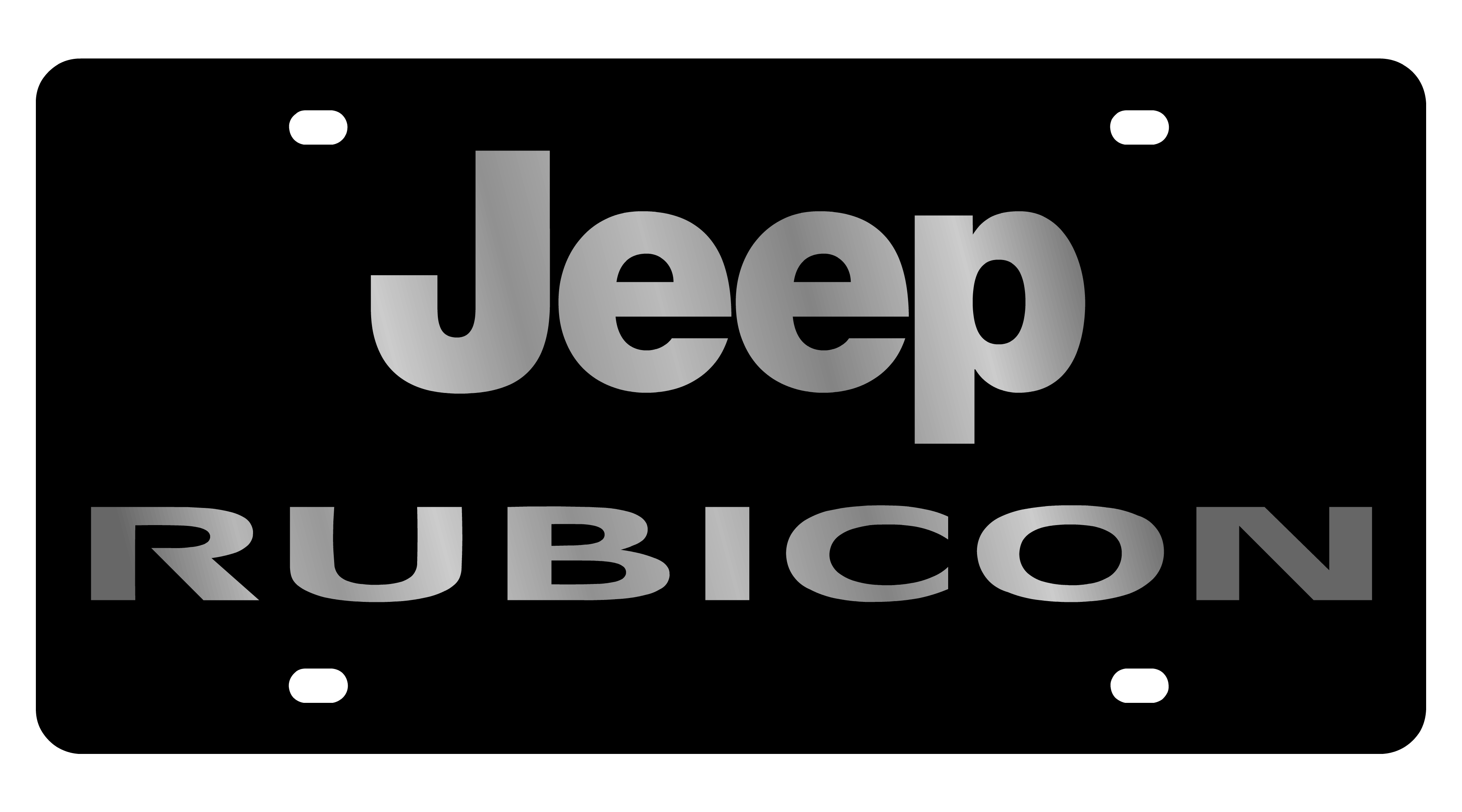 JEEP Rubicon Carbon Steel License Plate