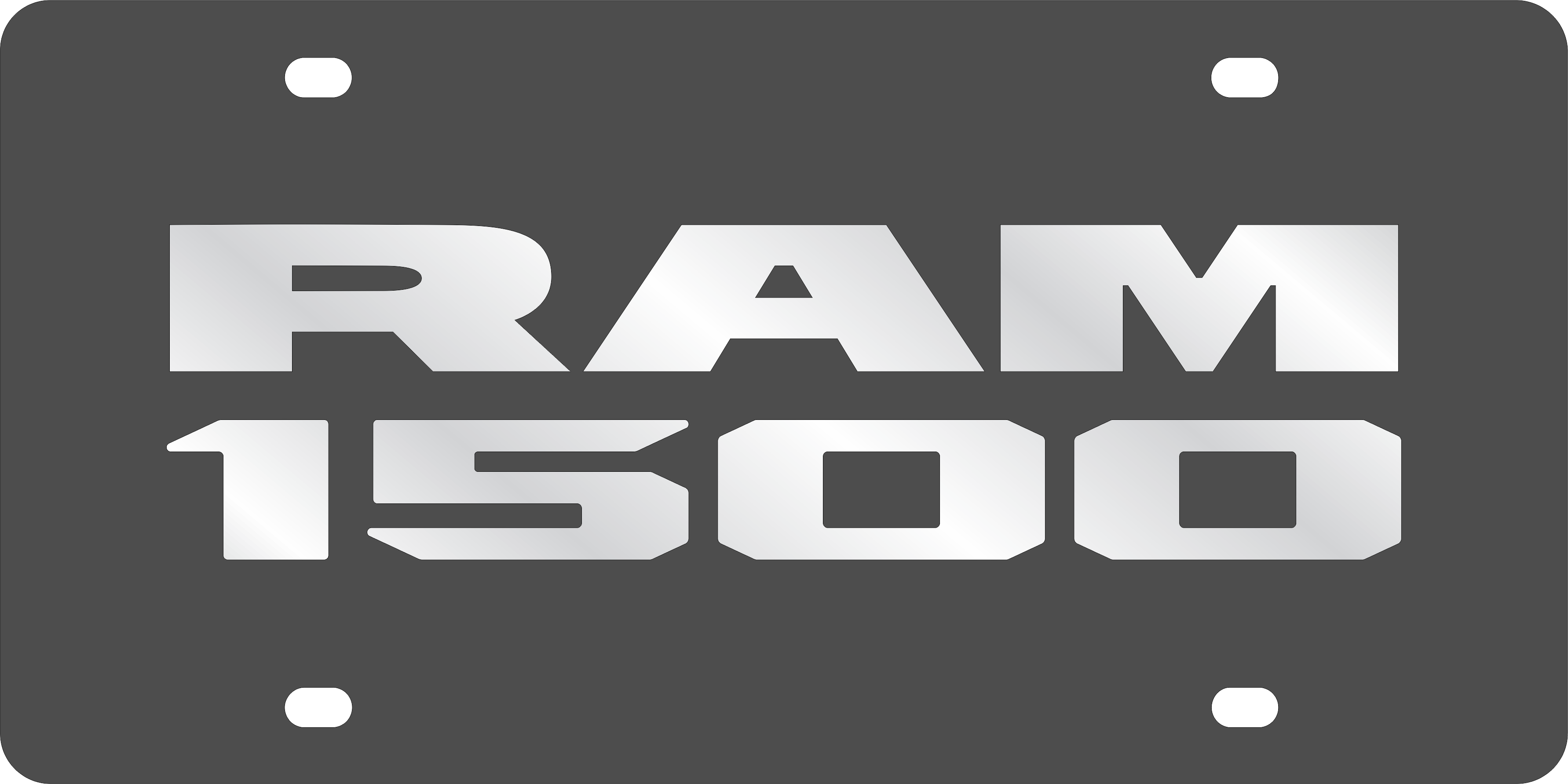 Dodge Ram 1500 Carbon Steel License Plate