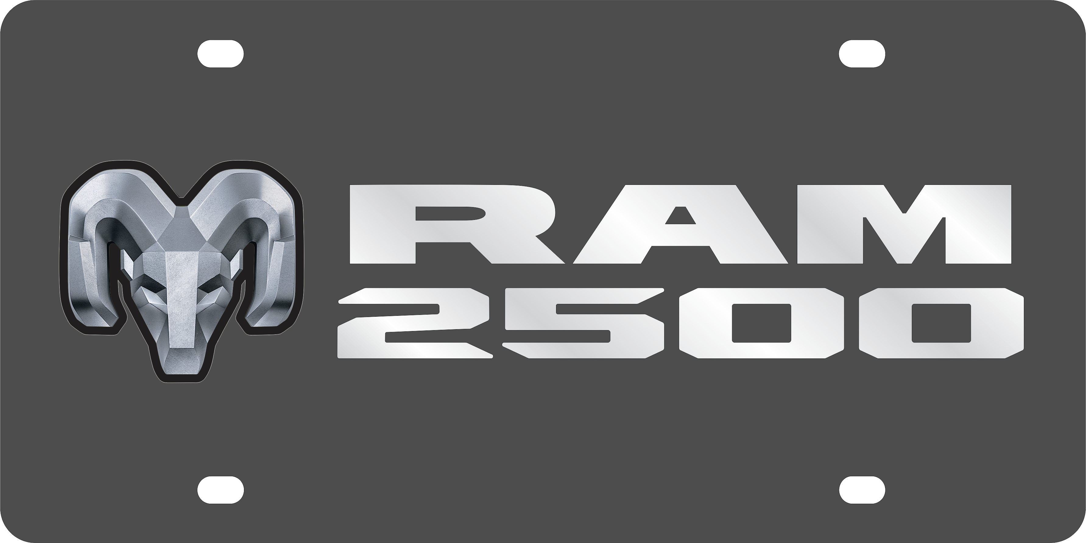 Dodge Ram 2500 Carbon Steel License Plate