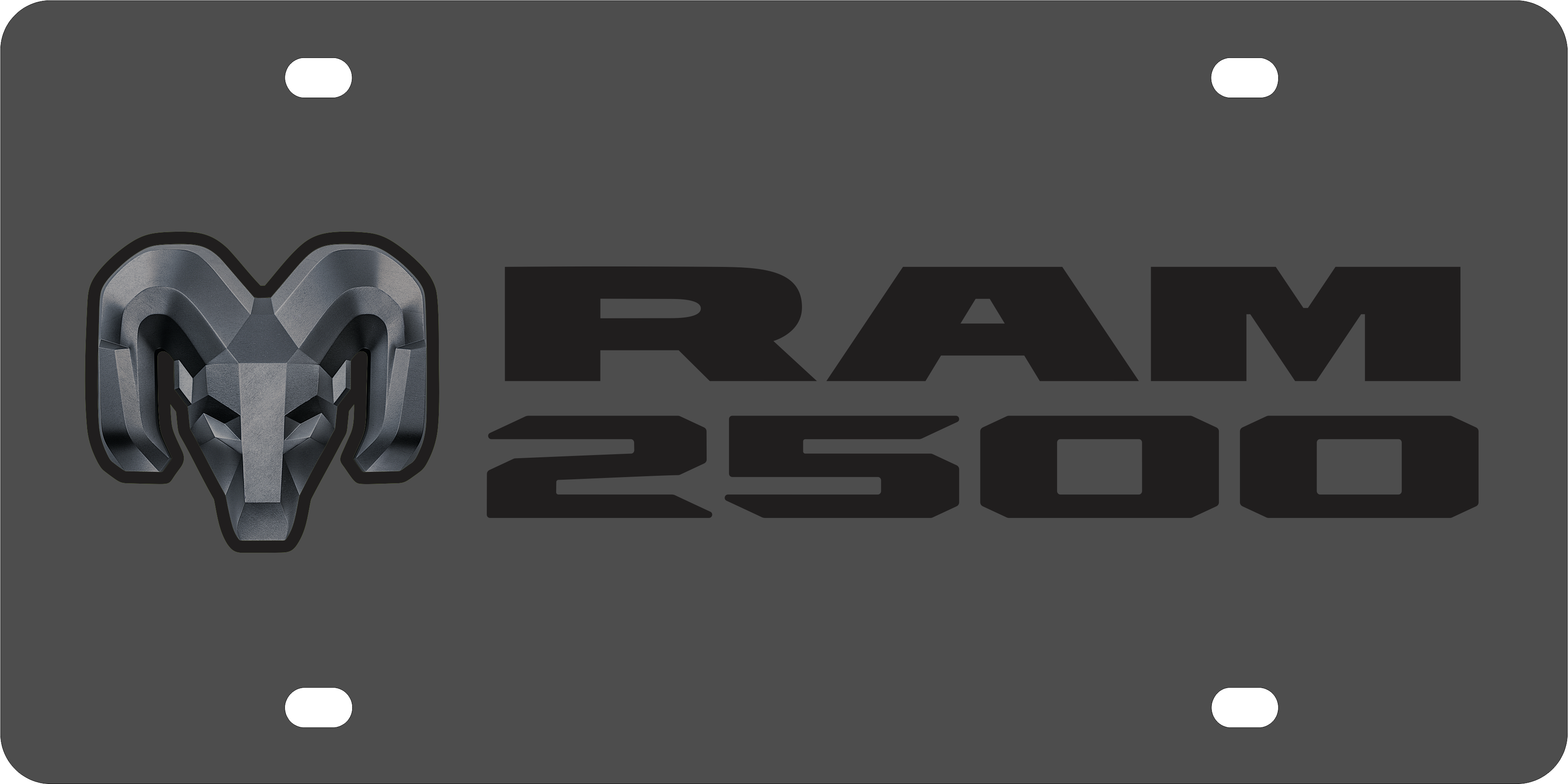 Dodge Ram 2500 Carbon Steel License Plate