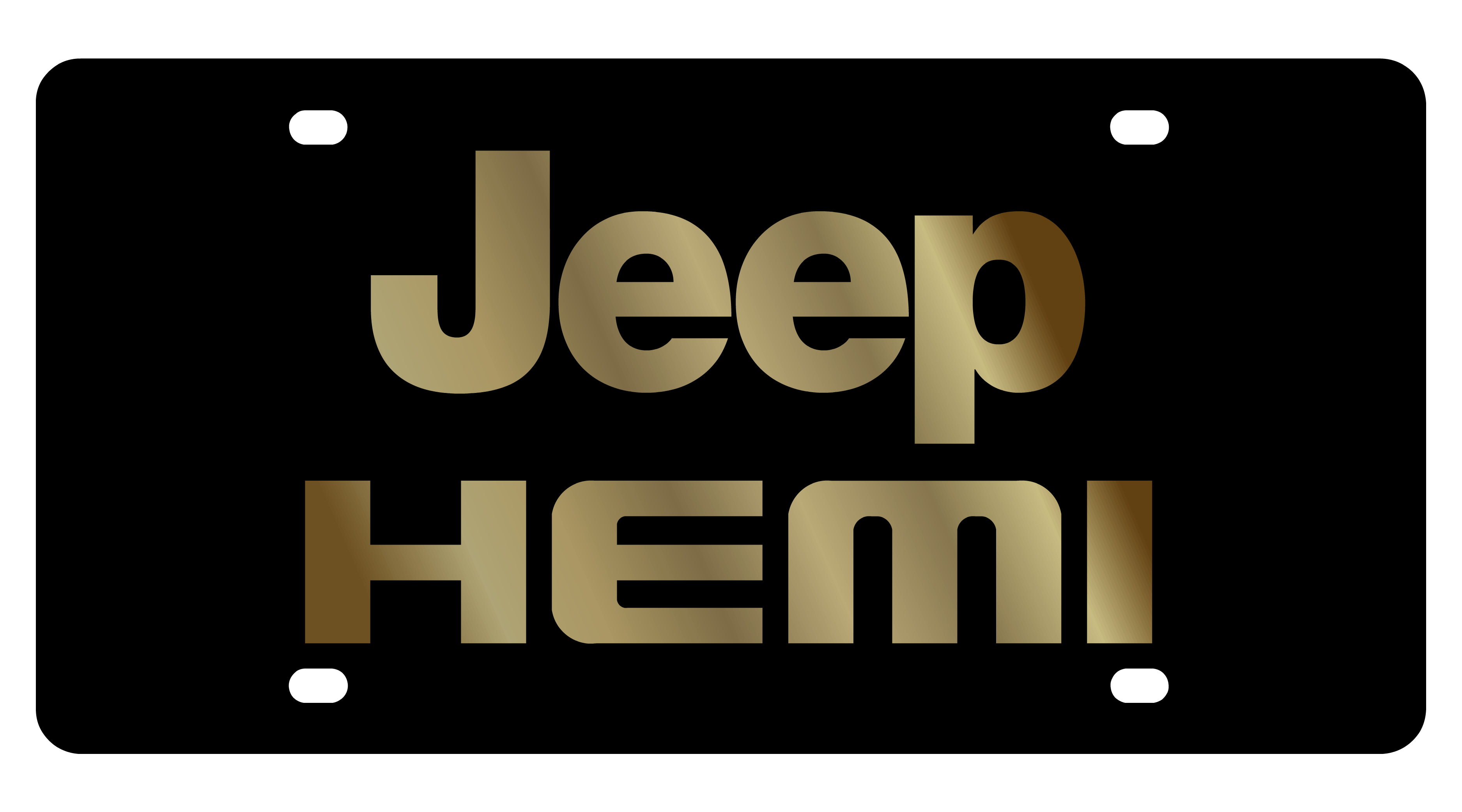 Jeep HEMI Carbon Steel License Plate