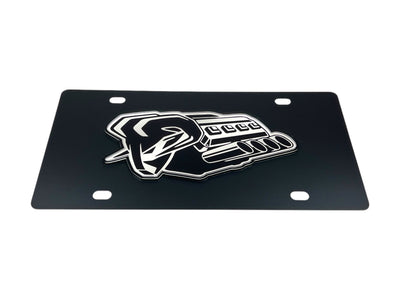 Ram Hemi Badge of Protest Carbon Steel License Plate