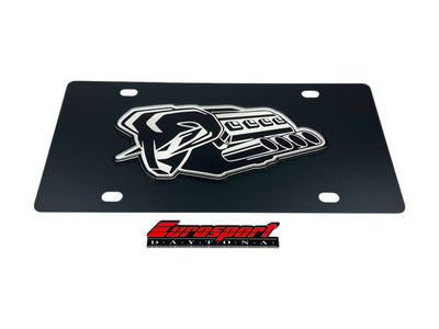 Ram Hemi Badge of Protest Carbon Steel License Plate