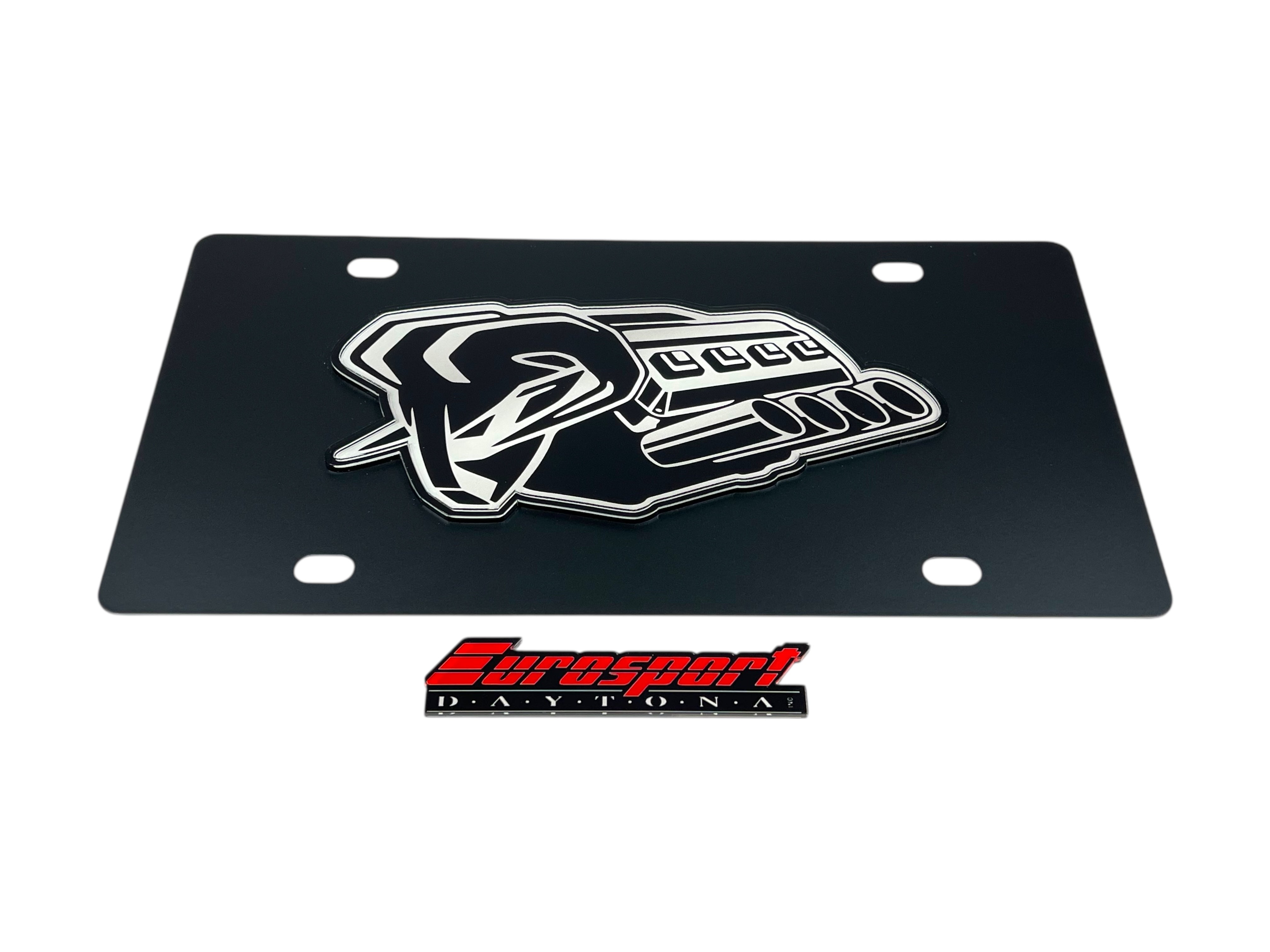 Ram Hemi Badge of Protest Carbon Steel License Plate