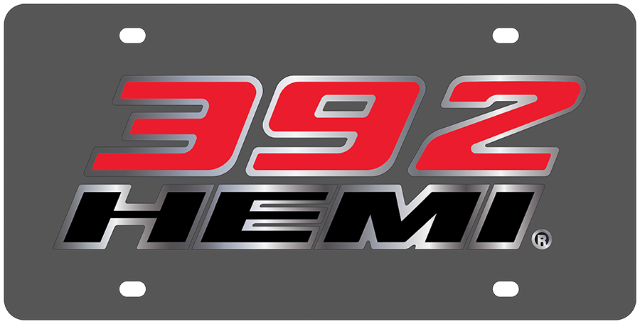 the 922 hemi logo on a gray background