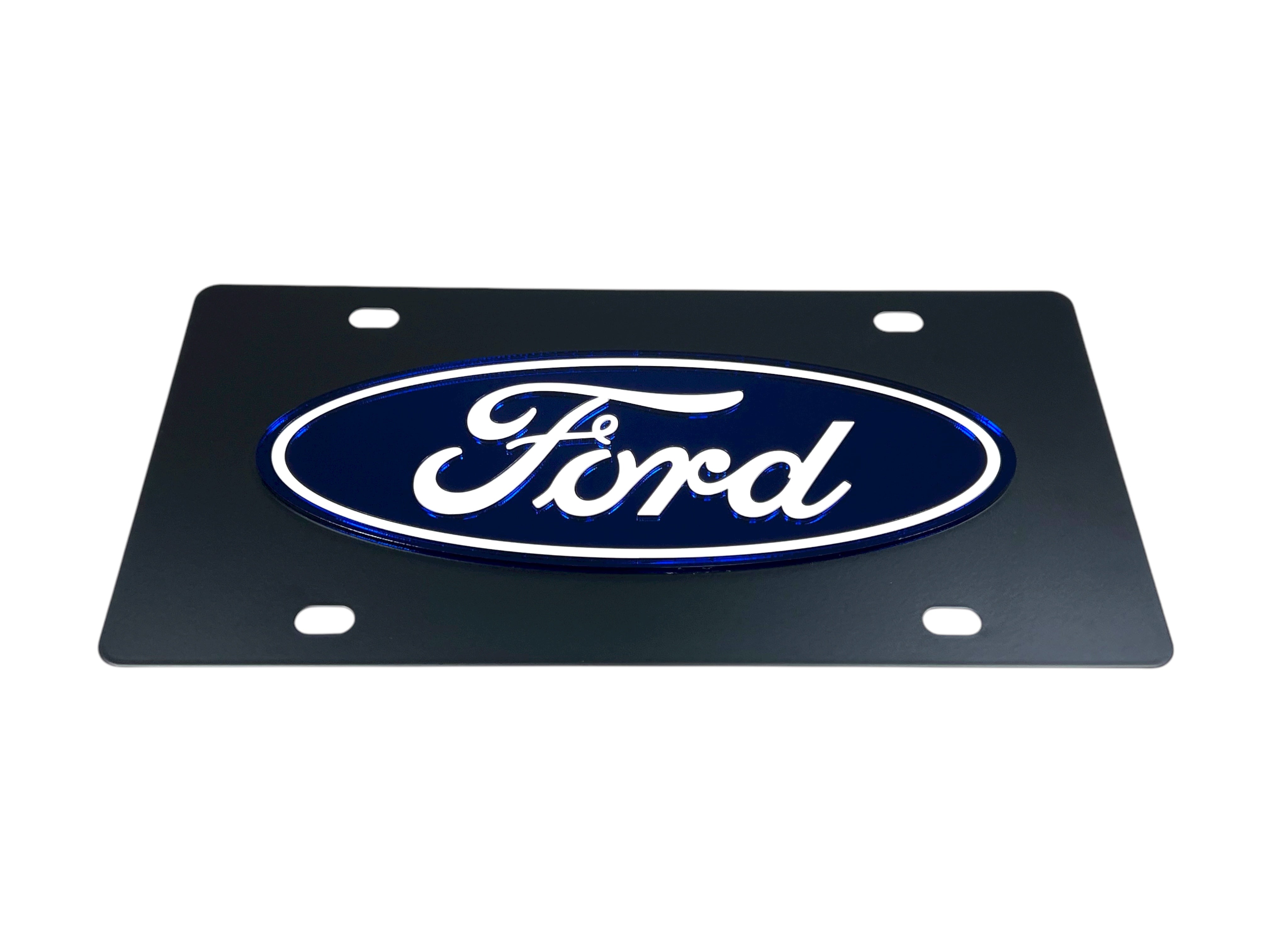 Ford Oval Carbon Steel License Plate
