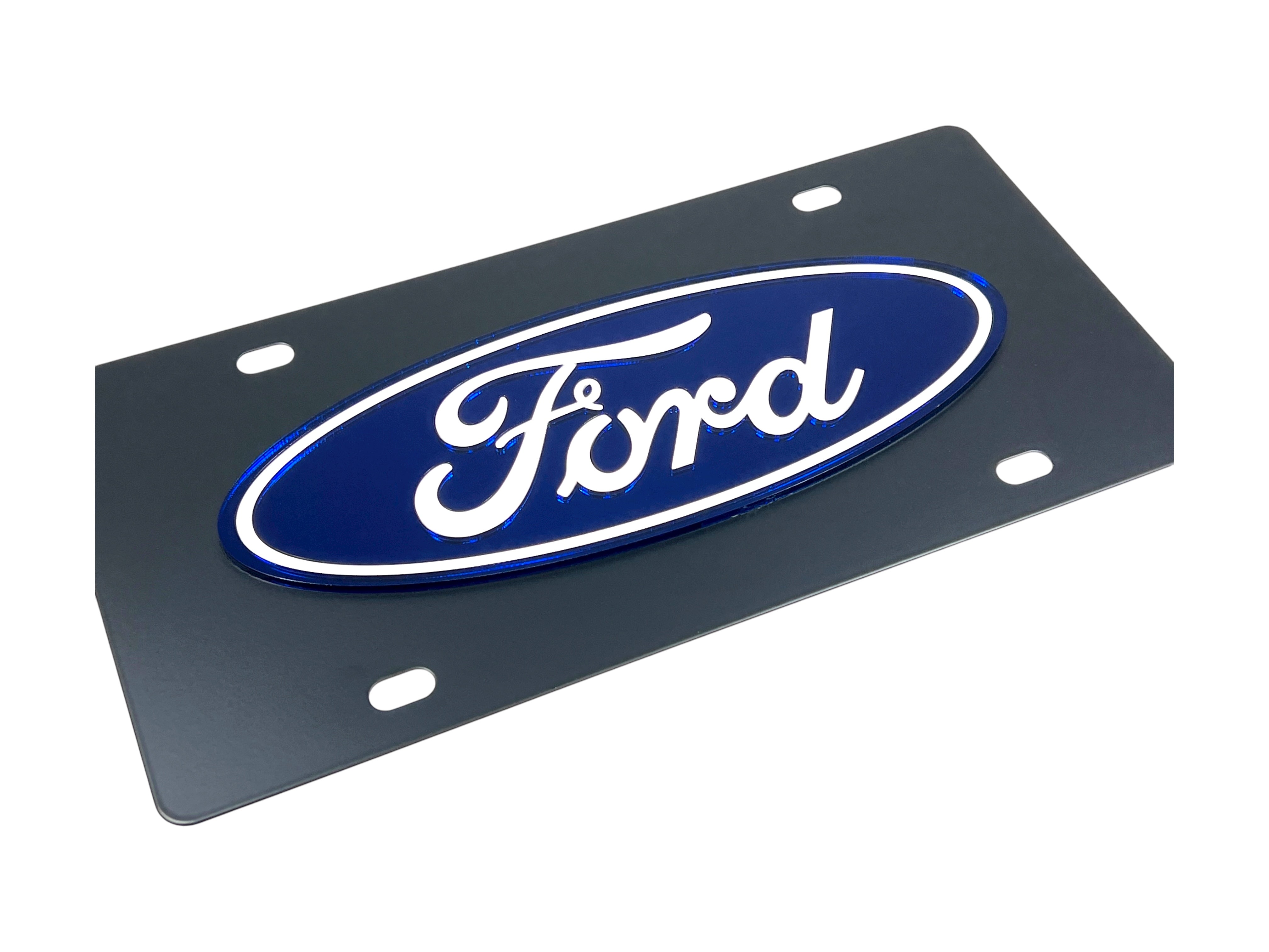 Ford Oval Carbon Steel License Plate