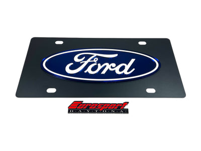 Ford Oval Carbon Steel License Plate