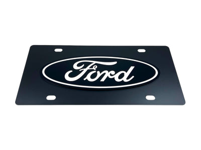 Ford Oval Carbon Steel License Plate