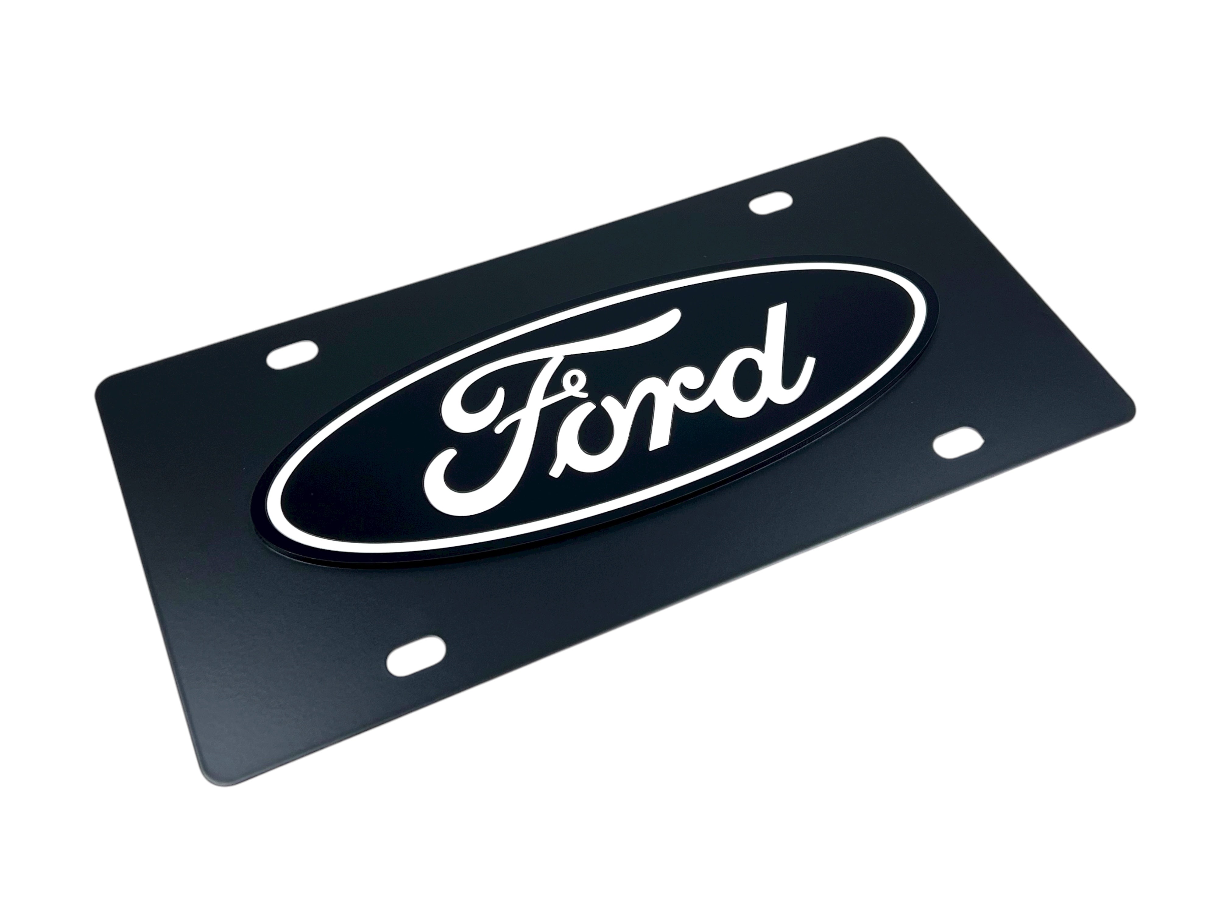 Ford Oval Carbon Steel License Plate