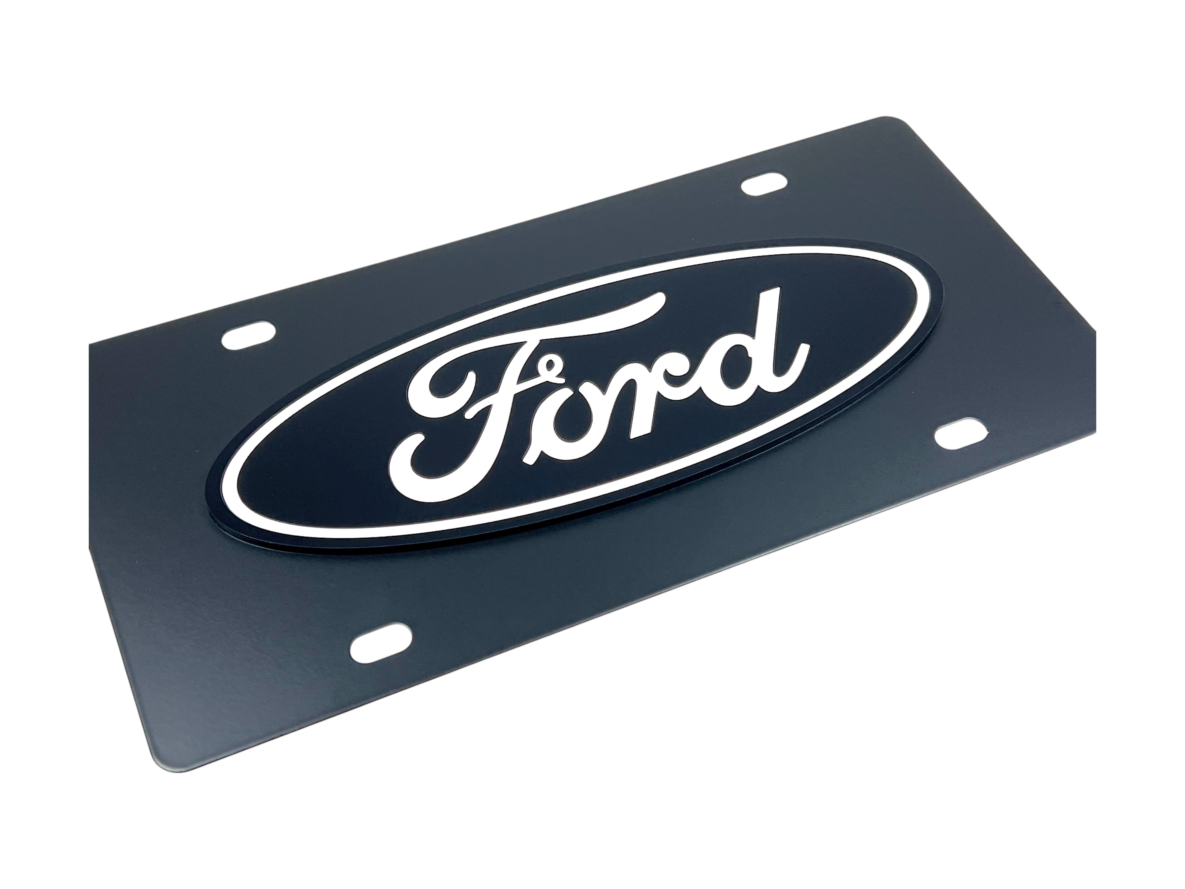 Ford Oval Carbon Steel License Plate