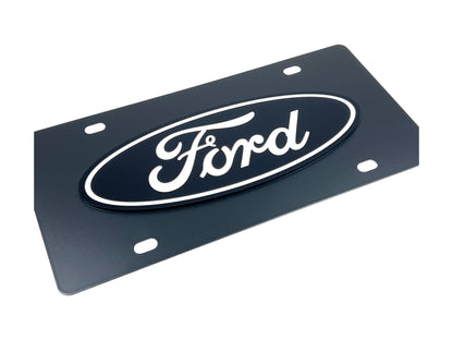 Ford Oval Carbon Steel License Plate