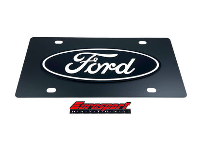 Ford Oval Carbon Steel License Plate